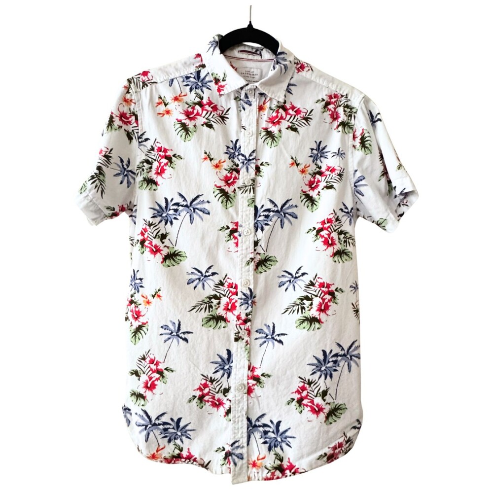 Cactus Man Ricky Singh Slim Fit Hawaiian Shirt Runs Small Mens M Tropical